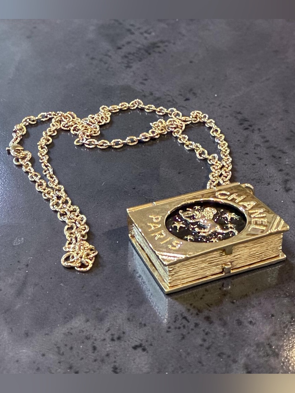 CHANEL The Book Of Lion Locket Necklace
